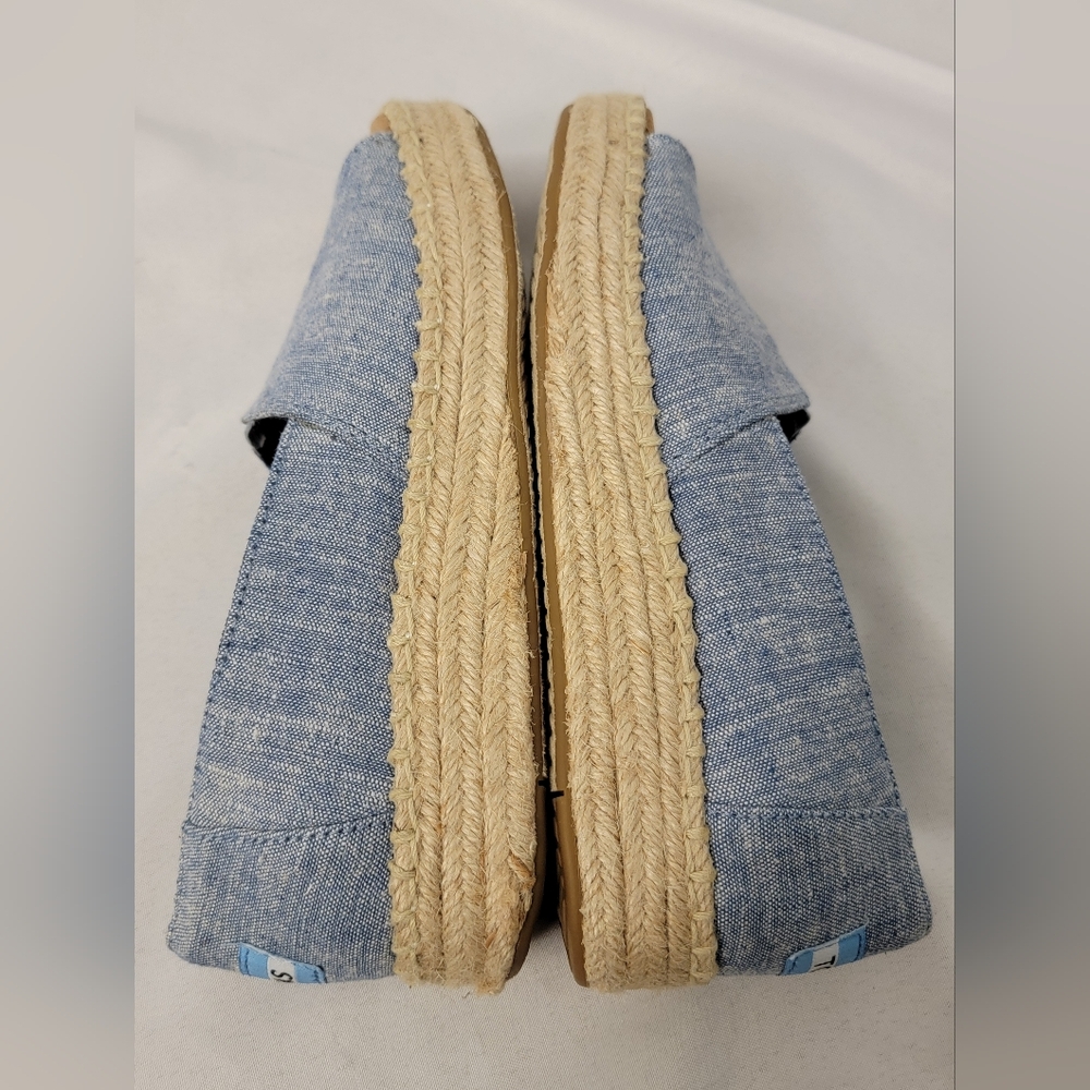 Toms Chambray Espadrille Flats Size 5.5 - Picture 11 of 12